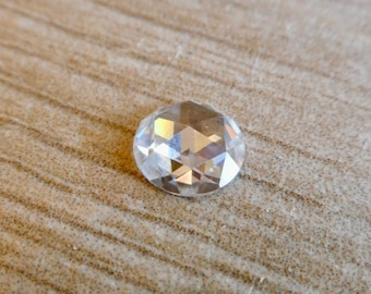 USA Old Antique Rose Cut Moissanite Round .81 full carats