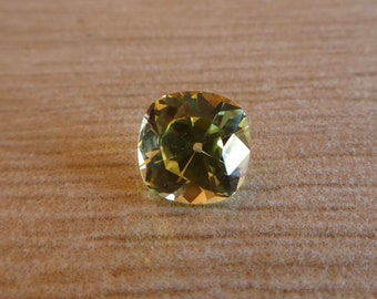 Old Antique Cut Fancy Yellow Cushion Yellow Sapphire XL 8mm