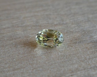 Art Deco Antique Cut Oval Light Fancy Yellow Sapphire 1.82 carats