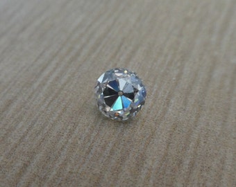 USA Sparkling Bright Old Antique European Cut Round Moissanite 6mm & .95 carats