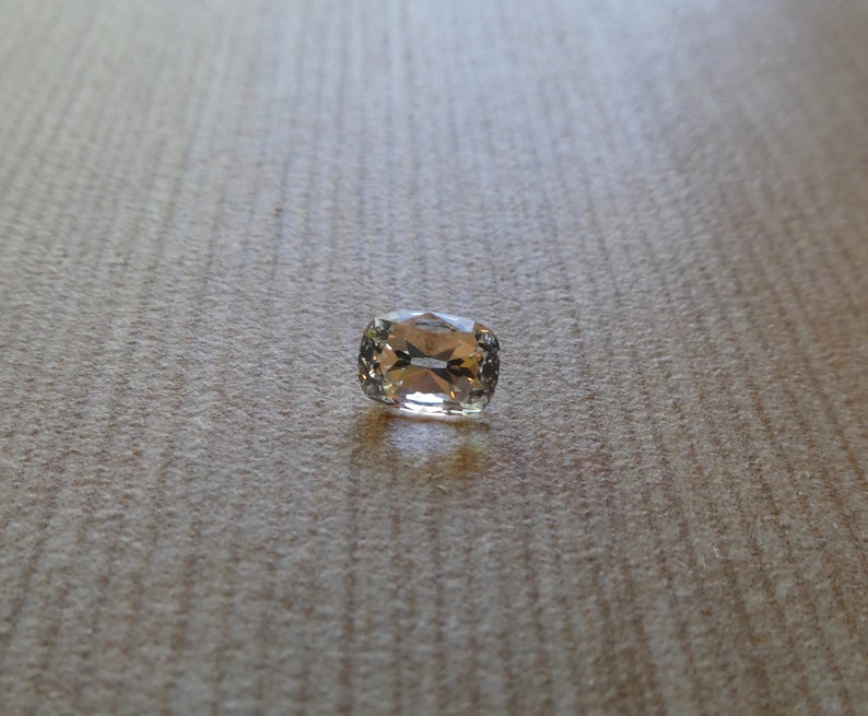 Chunky 7x5 millimeter Hand Cut Old Mine Antique Cushion Cut Loose White Sapphire 1.47 carats
