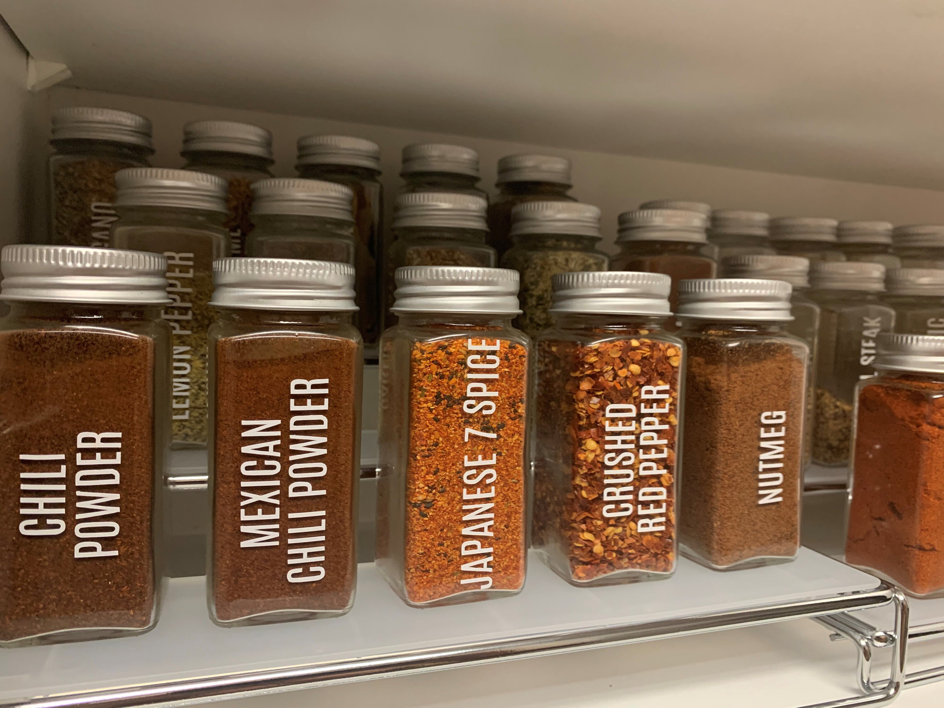 25 Custom Clear Spice Jars with White Labels Etsy