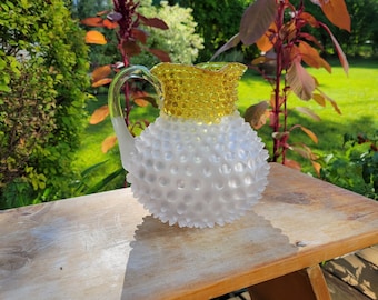 Antique Hobbs Brockunier Frances Ware Dew Drop Pitcher