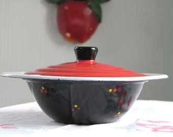 Mid Century Dutch DRU Confetti Enameled Dish