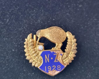 RARE 1928 New Zealand National Olympic Committee (NOC) pin