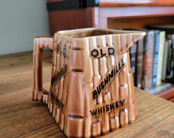 Vintage Old Bushmills Whiskey Jug Pitcher Made In Arklow Republic Of Ireland