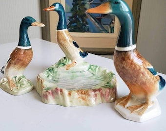 Vintage Beswick Mallard Duck Trio