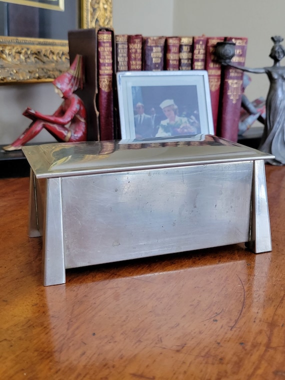 Arts and Crafts Ligget & Myers Nickle Silver Dresser Box