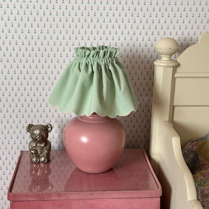 Light Green gathered  scrunchie lampshade