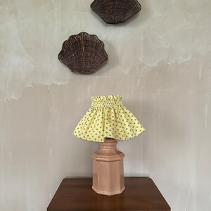 Vintage soft yellow scrunchie fabric shade