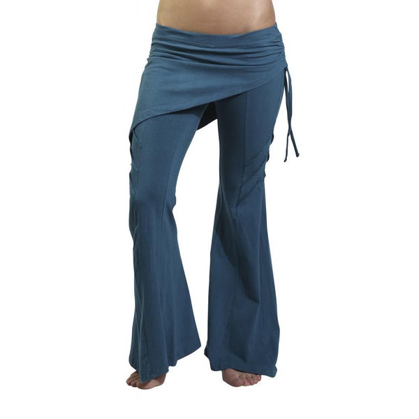 Funky Skirt Pants ~ Mishu ~ Dance pant , Belly dance , Stretchy pant , Skirted pant ,Dance wear , Bell bottom