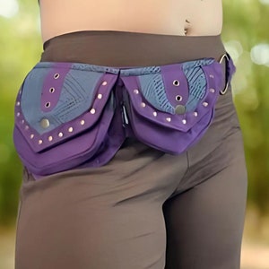 Crochet Belt ~ Mishu ~ Pocket Belt , Utility belt , Burningman , Larp belt , Elven accessories , Festival fashion