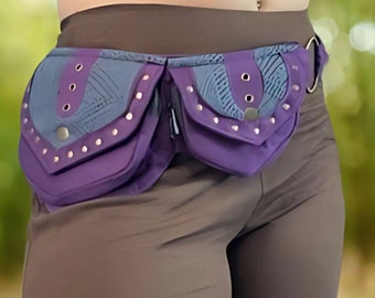 Crochet Belt ~ Mishu ~ Pocket Belt , Utility belt , Burningman , Larp belt , Elven accessories , Festival fashion