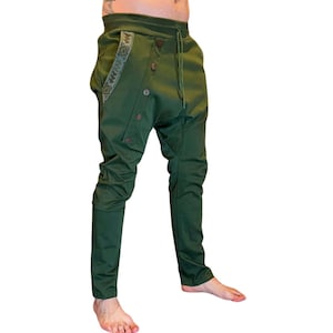 Tenzu Pant ~ Mishu ~ Odzież festiwalowa, Odzież Larp, Moda japońska, Odzież alternatywna, Spodnie męskie