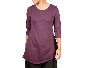 Stretchy Cotton Tunic Top: Flowy Fairy Festival Clothing