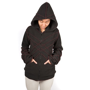 Long Fleece ~ Mishu ~ Long sleeve fleece jacket, Hoodie, Unisex outerwear, Zip up