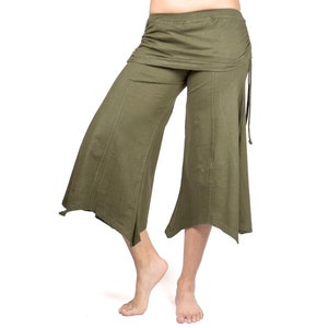 Fae Flair Pant ~ Mishu ~ Earth tones, Nymph, Fairy, Flare Capri, Folklore, Hooping, Festival clothing