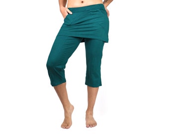 Skirted Yoga Pant ~ Mishu ~ Festival clothing , Yoga wear , Active wear , Festival shorts , Fairy clothing