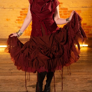 Corset Cotton Skirt: French Victorian Steampunk Clothing