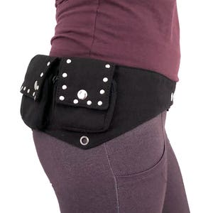 Rockstar Silver ~ Mishu ~ Hip belt, Pocket belt, Utility belt, Festival belt, Hip bag, Belly dance, Post apocalyptic