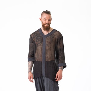 Valhalla Tunic ~ MIshu ~ Wasteland Clothing , Post Apocalyptic Clothing, Witchy Clothing , Cyber Punk, Druid Clothing