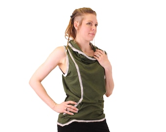 Elven Hunter Shirt ~ Mishu ~ Elven Clothing , Wasteland Clothing , Larp Clothing , Fantasy Clothing , Alternative Fashion