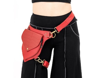 Leather Elven Satchel: Festival Utility Belt, Leg Bag