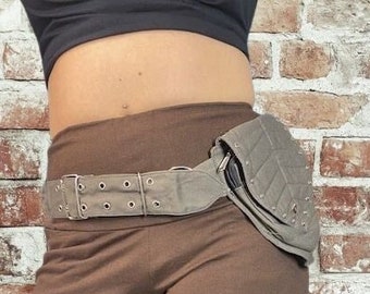 Leaf Belt Silver ~ Mishu ~ Zelda , Utility belt , Pocket belt , Hip bag