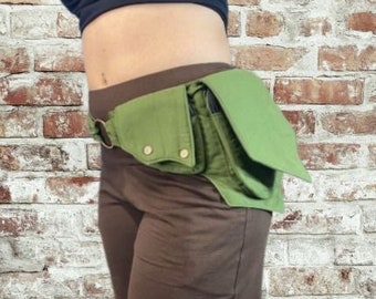 Goblin Bag Canvas ~ Mishu ~ Utility belt , Canvas pocket belt , Canvas utility belt