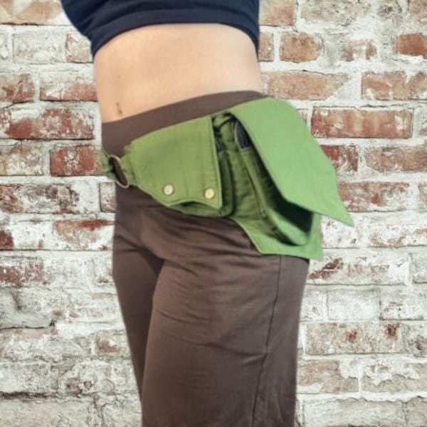 Goblin Bag Canvas ~ Mishu ~ Utility belt , Canvas pocket belt , Canvas utility belt