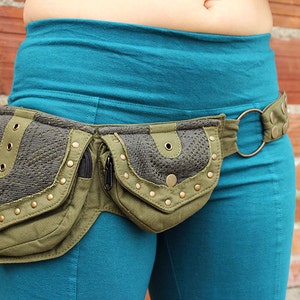 Crochet Belt Mishu Pocket Belt , Utility belt , Burningman , Larp belt , Elven accessories , Festival fashion image 6