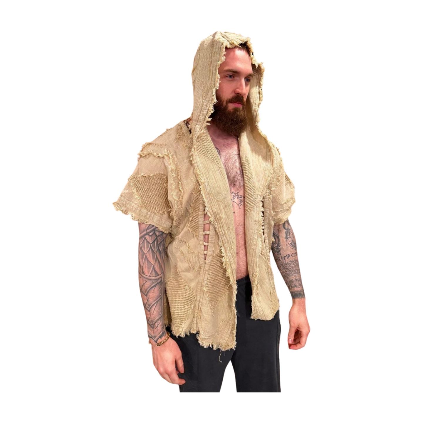 Distressed Cotton Festival Cape: Post-apocalyptic LARP Poncho - Etsy