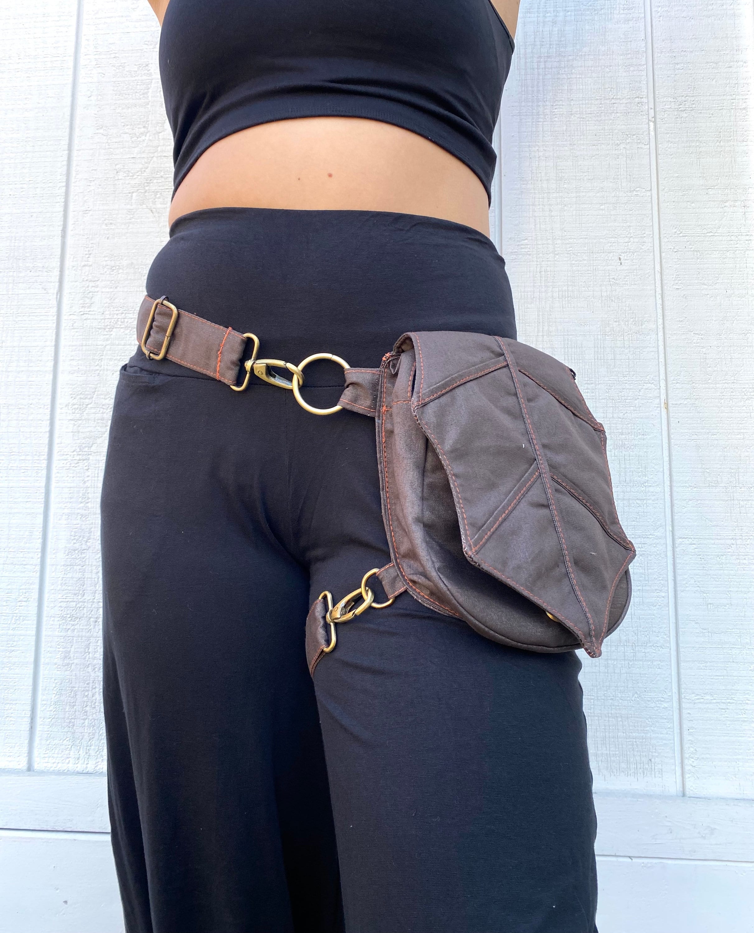 Leaf Purse Belt: Elven Festival Utility Bag - Etsy