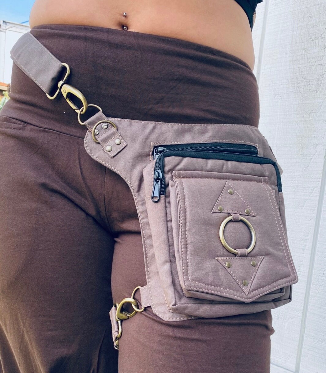 Eclipse Bag Brass Mishu Thigh Bag, Pocket Belt, Utility Belt