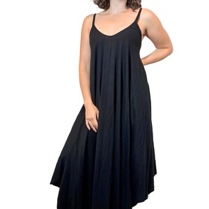 Bohemian Stretchy Cotton Dress: Fairy Pixie Alternative Clothing Black