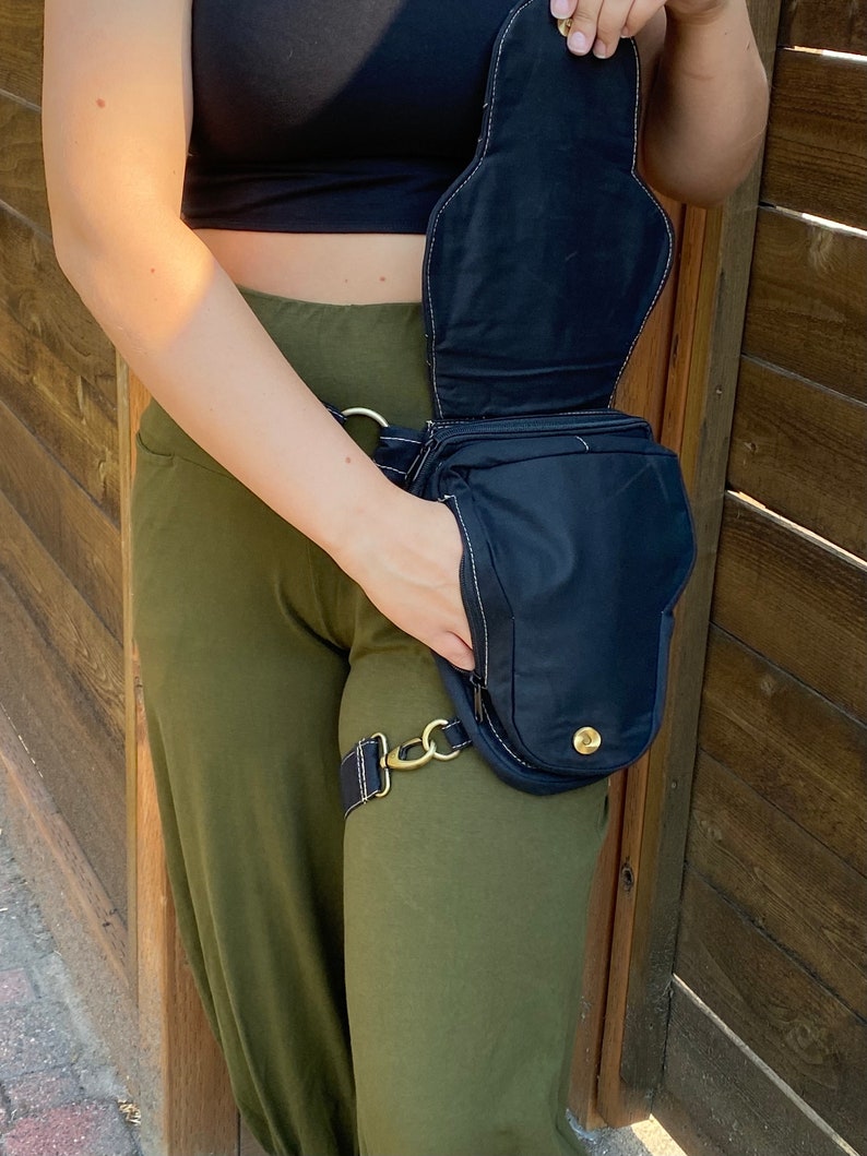 Torba z czaszką: rozkładany bawełniany pasek narzędziowy - pas festiwalowy zdjęcie 6