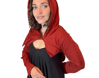 Bolero de algodón elástico Pixie Shrug - Feria renacentista, disfraz de hadas