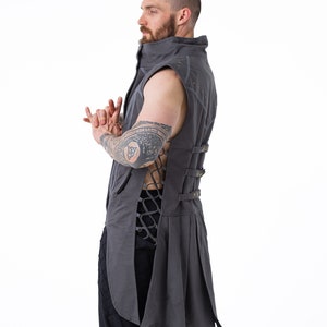 Magus Tailcoat ~ Mishu ~ Wasteland Clothing , Post Apocalyptic Clothing , Festival Clothing , Larp Clothing