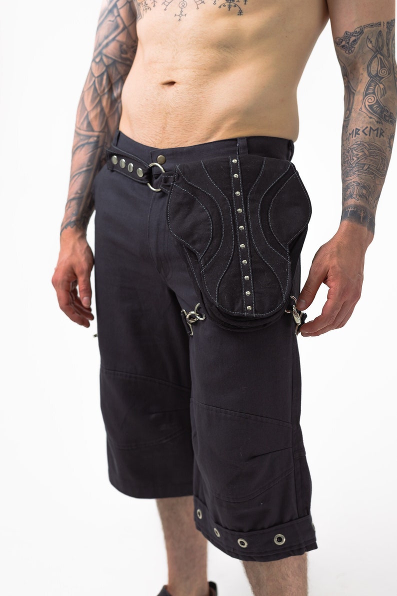 Torba z czaszką: rozkładany bawełniany pasek narzędziowy - pas festiwalowy zdjęcie 2