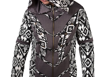 Alien Jacke ~ Mishu ~ Festival Kleidung, tribal, alternative Jacke, unisex, Zip up, Kapuzenjacke