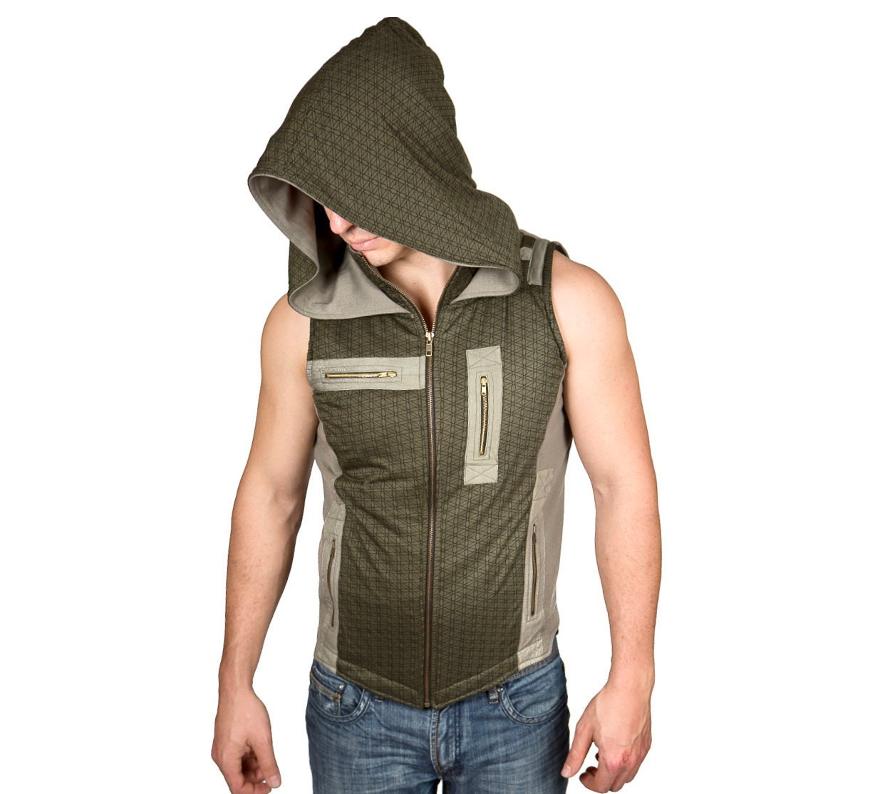 Geo Alien Vest ~ Mishu ~ Burning Man Clothing, Androgynous