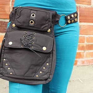 Global Pocket Hip Belt: Travel Utility Bag, Steampunk Festival Style