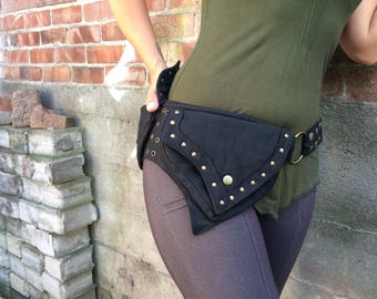 Pixie Belt Brass ~ Mishu ~ Pocket Belt , Hip Bag , Utility Belt , Pixie Pockets , Fairy Belt , Festival Belt , Cosplay