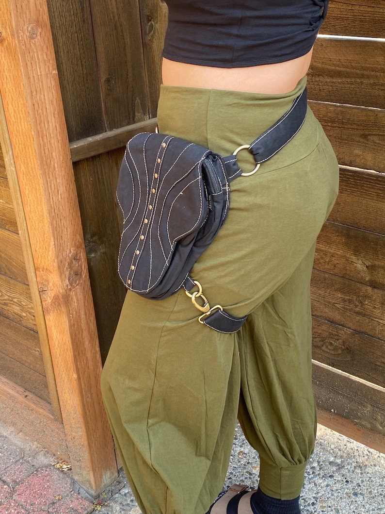 Torba z czaszką: rozkładany bawełniany pasek narzędziowy - pas festiwalowy zdjęcie 5