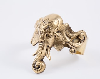 Elephant Cuff ~ Mishu ~  Elephant Cuff, Elven Jewelry, Festival jewelry , Bohemian , Brass Jewelry, Festival Fashion
