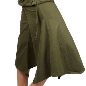 Fae Flair Pant ~ Mishu ~ Earth tones, Nymph, Fairy, Flare Capri, Folklore, Hooping, Festival clothing image 2