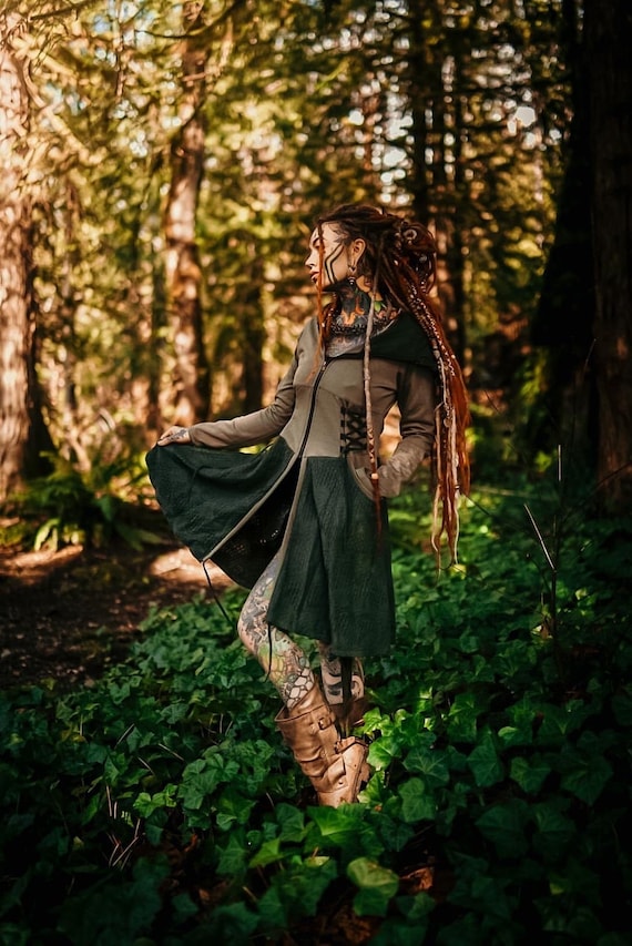 knop bijstand Blazen Elf Coat Mishu Witchy Kleding Forest Witch Elven - Etsy België