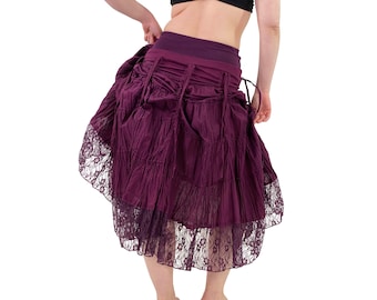 Zenith Maxi Skirt ~ Mishu ~ Festival clothing , Steampunk skirt , Fantasy skirt , Renaissance Skirt , Hippie Skirt