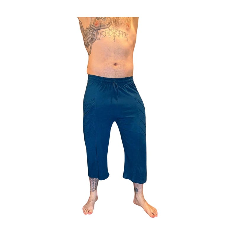 Lucid Print Festival Shorts: Unisex Cotton Jersey, Deep Pockets image 1