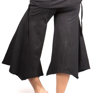 Fae Flair Pant ~ Mishu ~ Earth tones, Nymph, Fairy, Flare Capri, Folklore, Hooping, Festival clothing image 10